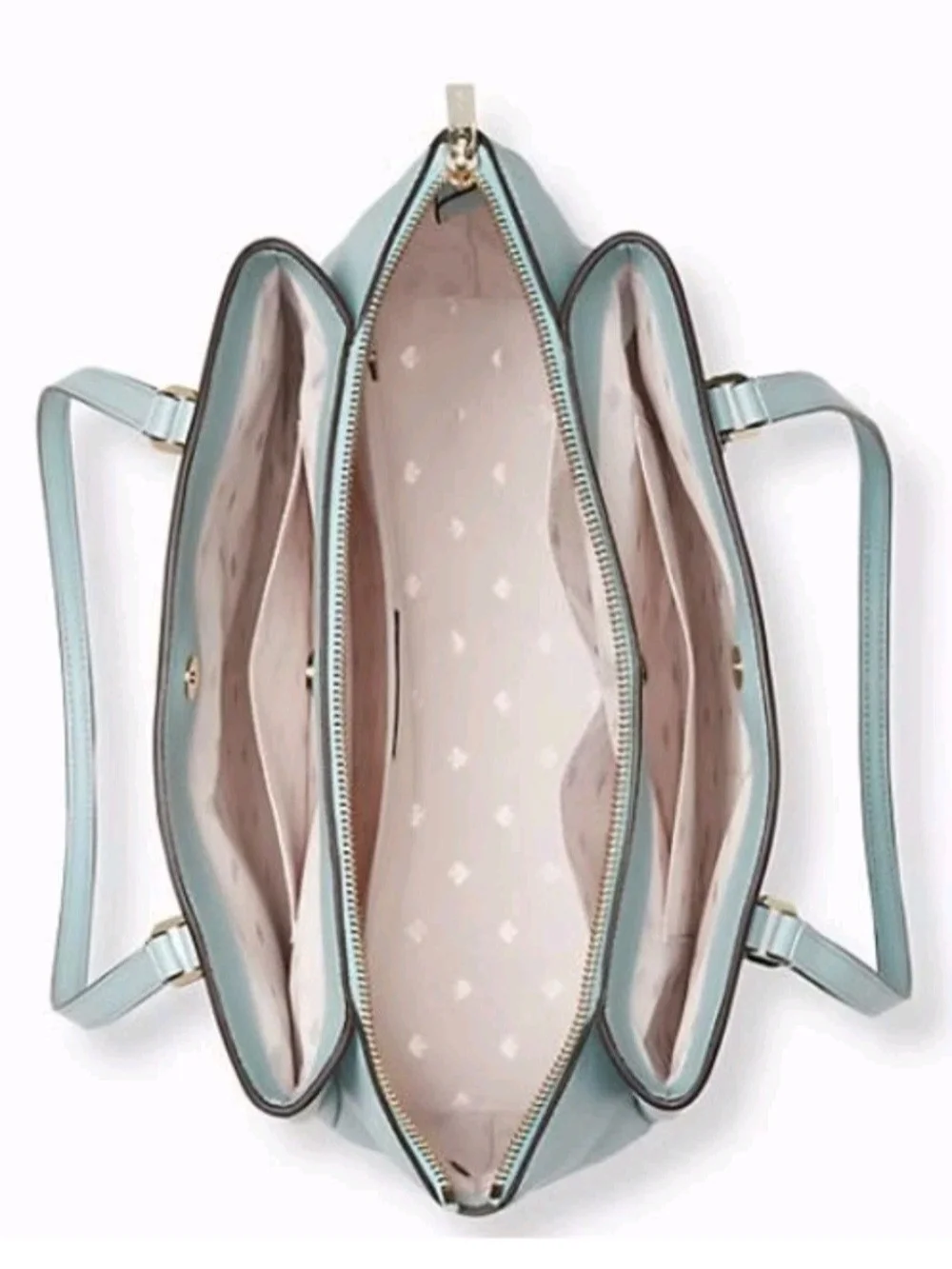 kate spade Light Blue Leather Tote Bag